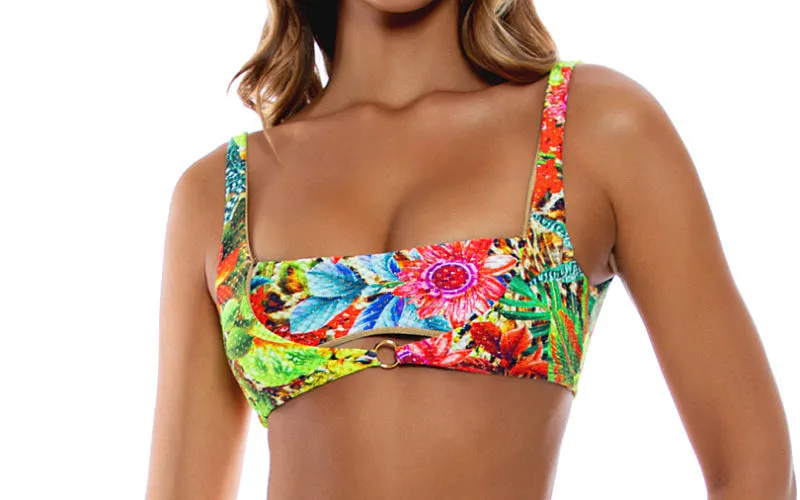 Mini Ring Bandeau-High Leg Bikini