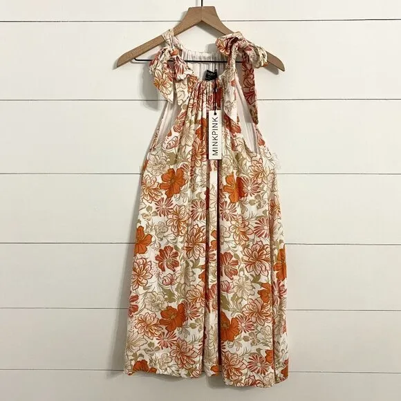Minkpink Tabitha All Over Floral Print A Line Swing Dress, Women's Size Small