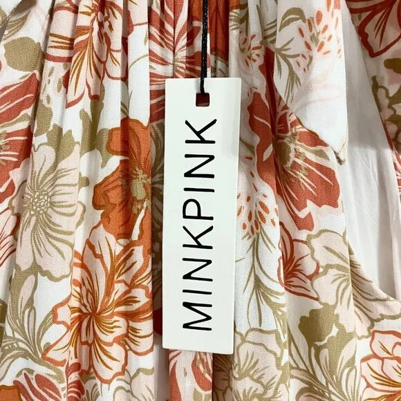 Minkpink Tabitha All Over Floral Print A Line Swing Dress, Women's Size Small