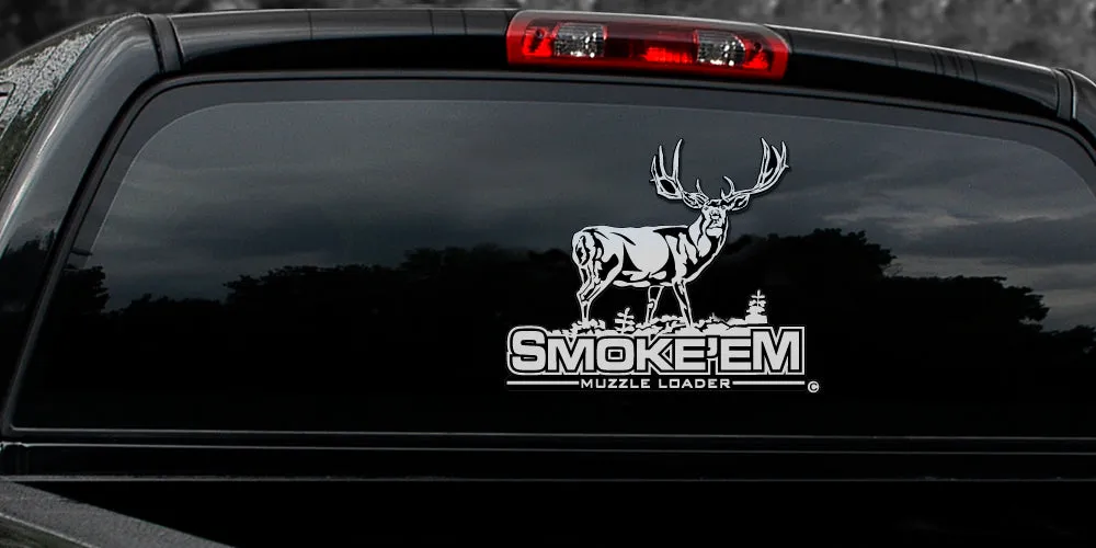 MULE DEER DECAL Titled "Smoke'em" By Upstream Images