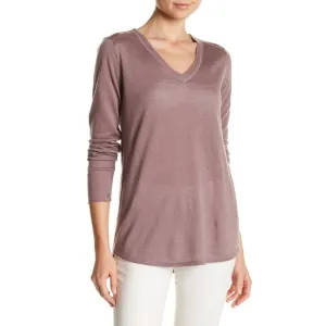 NEW ATM Cashmere V-Neck Pullover Sweater Dusty Purple $369