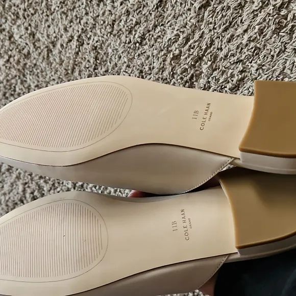 NEW Cole Haan Ryan Leather Mule Pumice Stone 11B