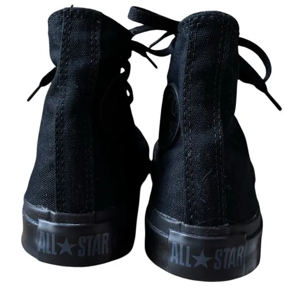 *NEW* CONVERSE Chuck Taylor ALL STAR HIGH TOP MONOCHROME BLACK #3310 M4/W6