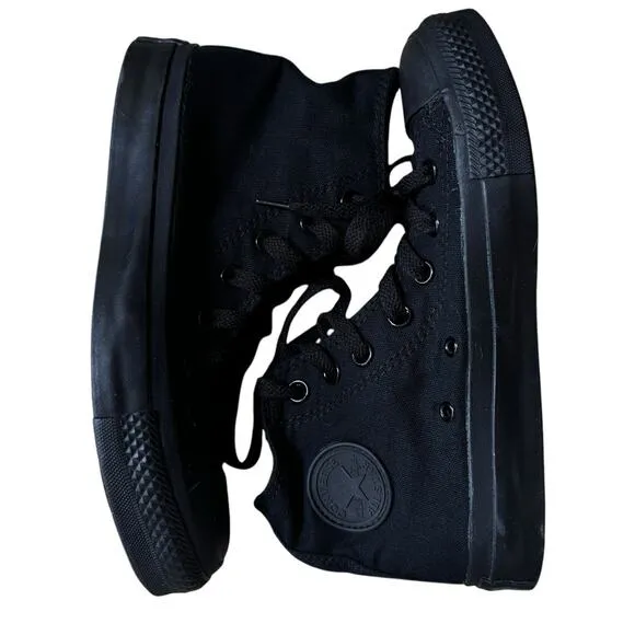 *NEW* CONVERSE Chuck Taylor ALL STAR HIGH TOP MONOCHROME BLACK #3310 M4/W6