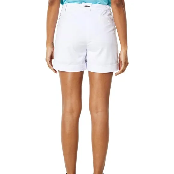 NEW Jamie Sadock 15&quot; Shorts Airwear Sugar White Silver Hardware {$72 MSRP} Sz 2