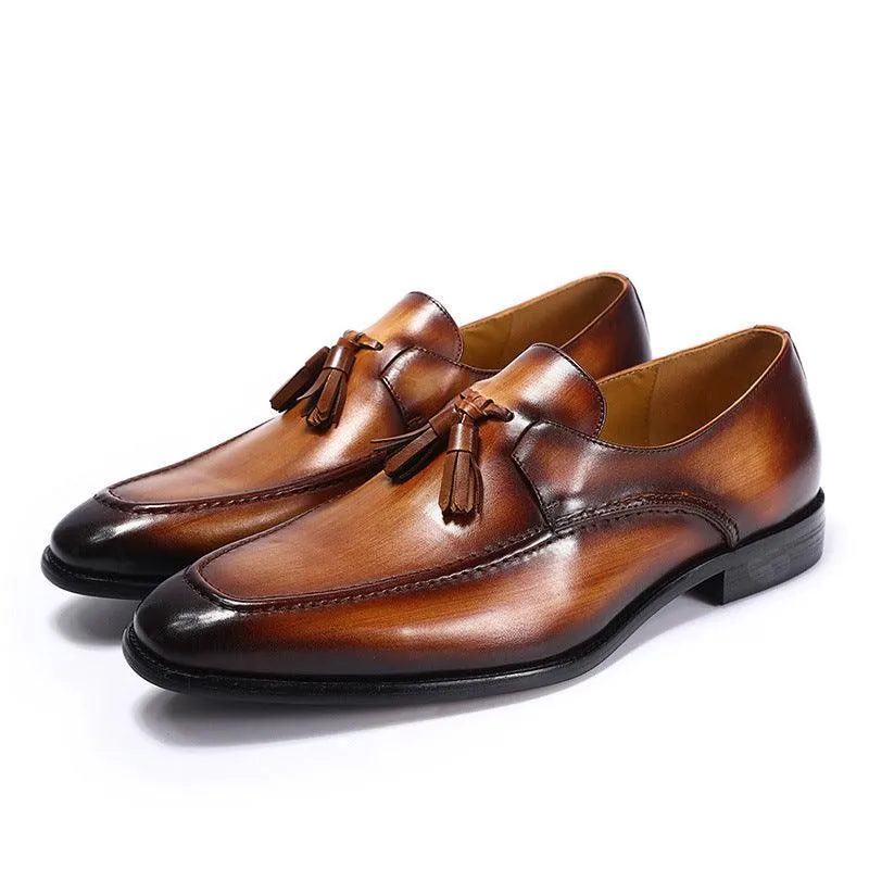 New Style Casual Business Leather Shoes Men's Tassel A Pedal