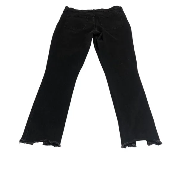 NEW⭐️ABERCOMBIE &amp; FITCH Skinny High Rise Women’s Black Jeans Split Hem Size 16