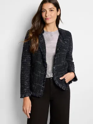 NIC ZOE Nightfall Fringe Mix Knit Jacket