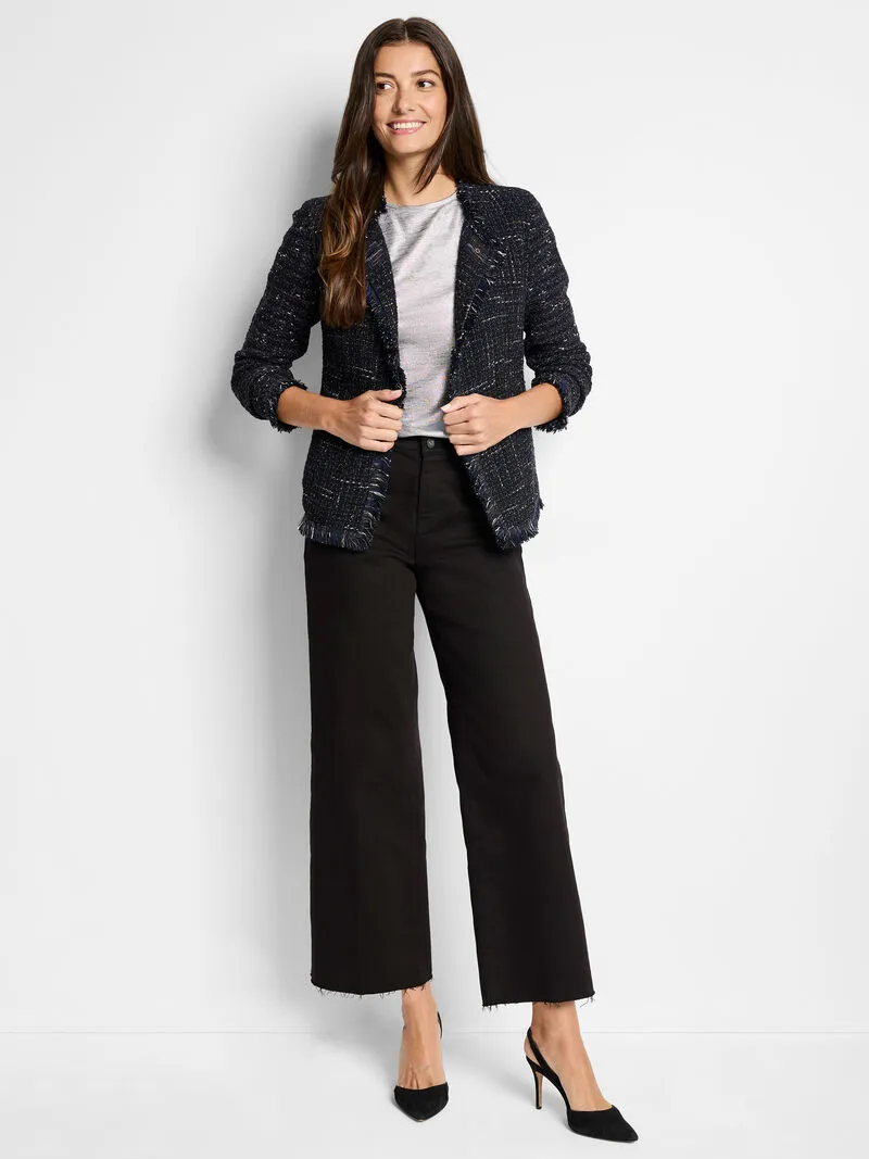 NIC ZOE Nightfall Fringe Mix Knit Jacket