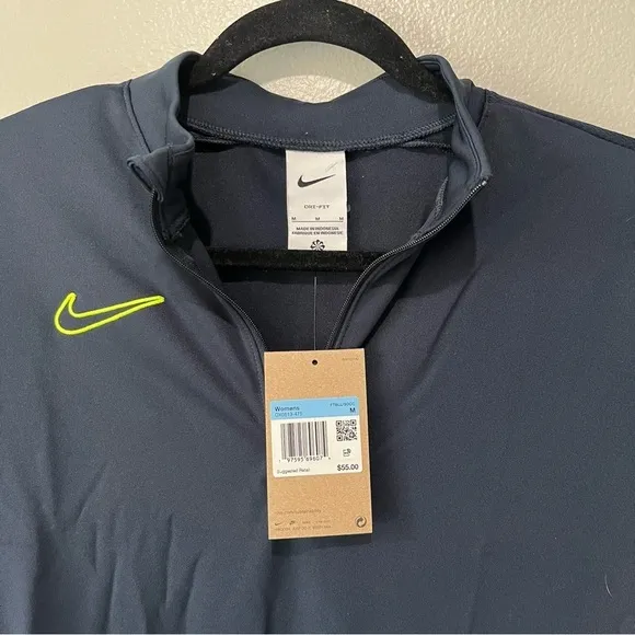NIKE- NWT DRI-FIT Black Colorblock Half Zip Lightweight Jackets Size M