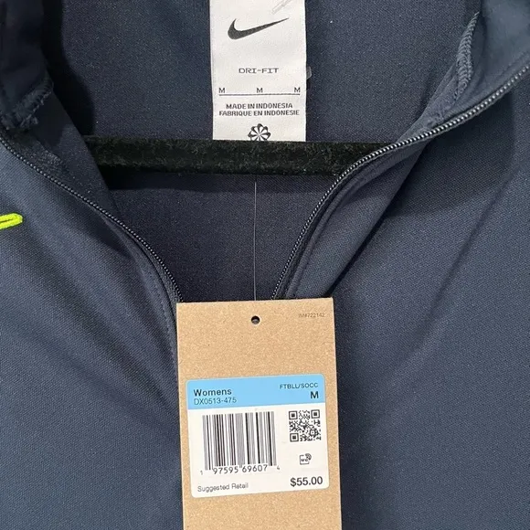NIKE- NWT DRI-FIT Black Colorblock Half Zip Lightweight Jackets Size M