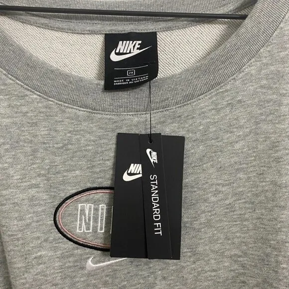 Nike Sportswear Plus Size Heather Gray Sweat Shorts Romper w/Pockets Size 2X NWT