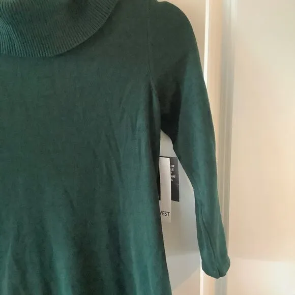 NINE WEST Cowl Neck Fit and Flare Knit Dress