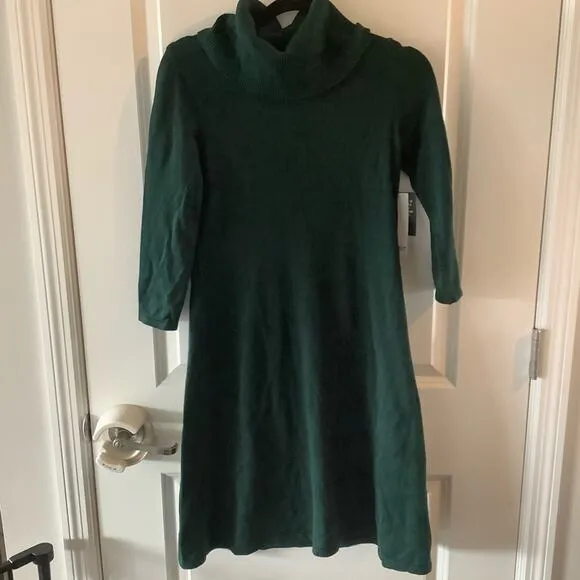 NINE WEST Cowl Neck Fit and Flare Knit Dress