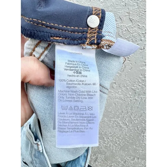 NWT Madewell The Maternity Side Panel Slouchy Boyjean Blue Wrightlane Wash 26