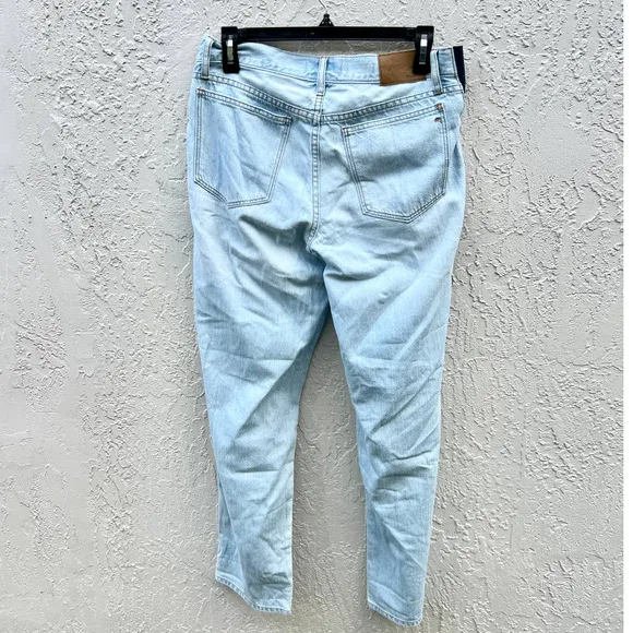 NWT Madewell The Maternity Side Panel Slouchy Boyjean Blue Wrightlane Wash 26