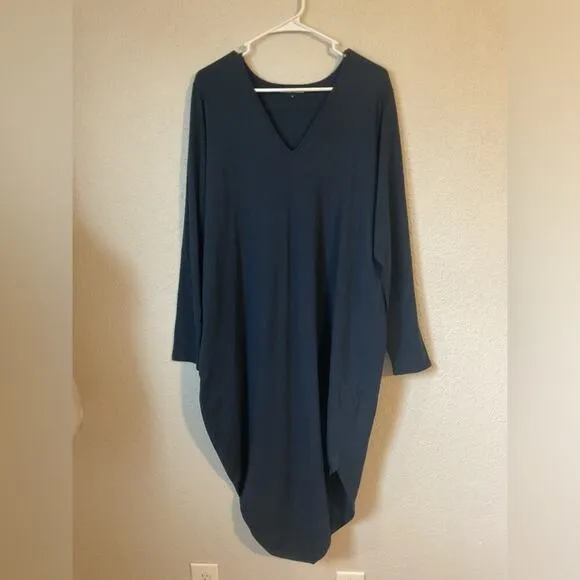 NWT Universal Standard Geneva Navy Blue Long Sleeve Midi Dress Size 14/16