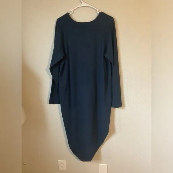 NWT Universal Standard Geneva Navy Blue Long Sleeve Midi Dress Size 14/16