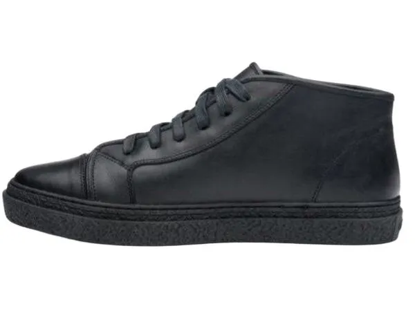 ONTO Men's Black Glazed Leather Lace Up Kogi Fashion Sneakers #KG 12 NWB