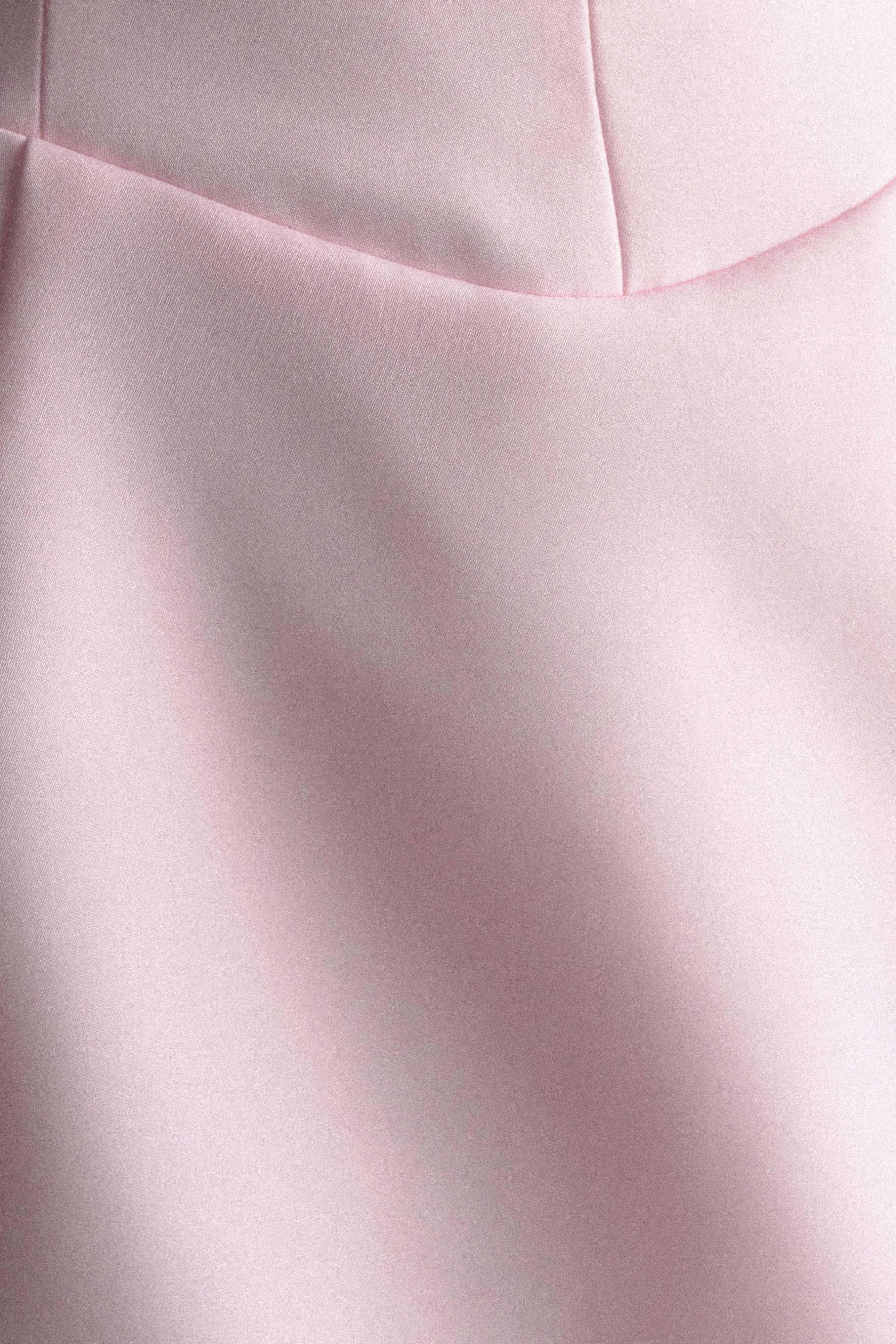 Orellia Strapless Suiting Mini Dress - Soft Pink