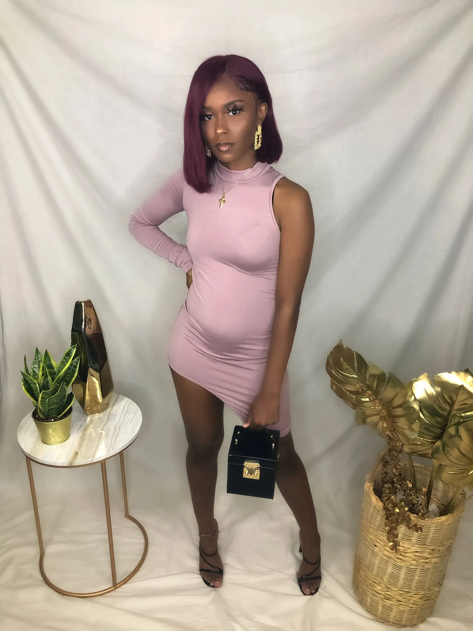 Out Of Your League Dress - Mauve