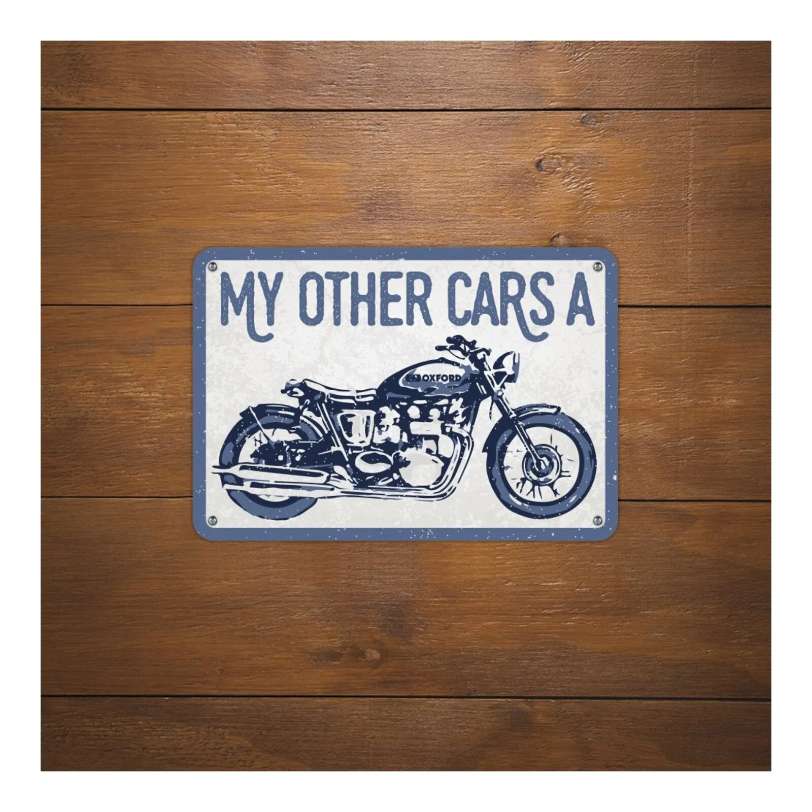 Oxford Garage Metal Sign: "My Other Car’s A"