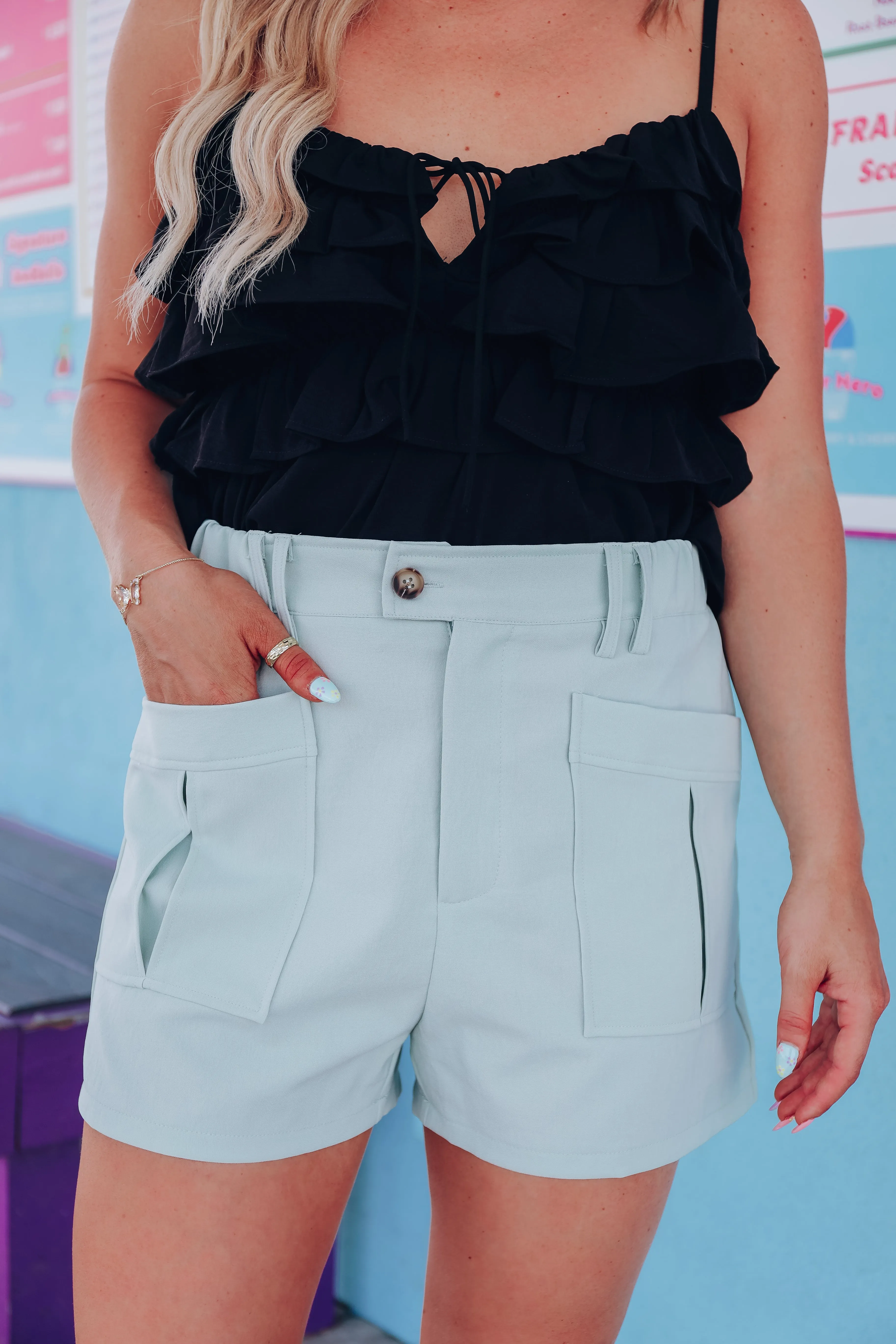 Ozzy Dress Shorts - Mint