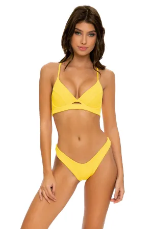 PLAYA VIBES - Underwire Top & High Leg Bottom • Yellow