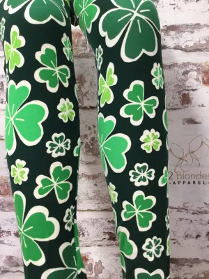 Plus Leggings "Lucky 4 Leaf Clover"