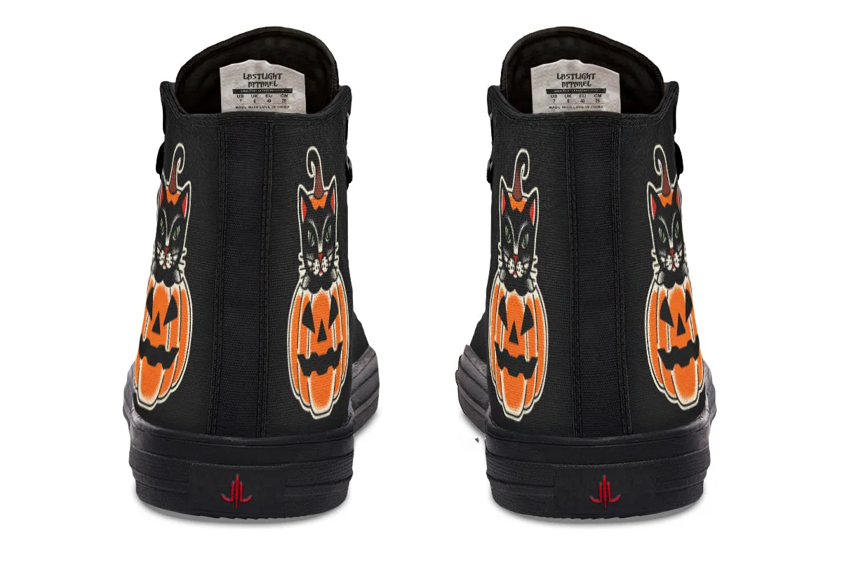 Pumpkin Cat High Tops