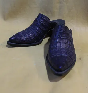 Purple Croc Belly Mule 3043