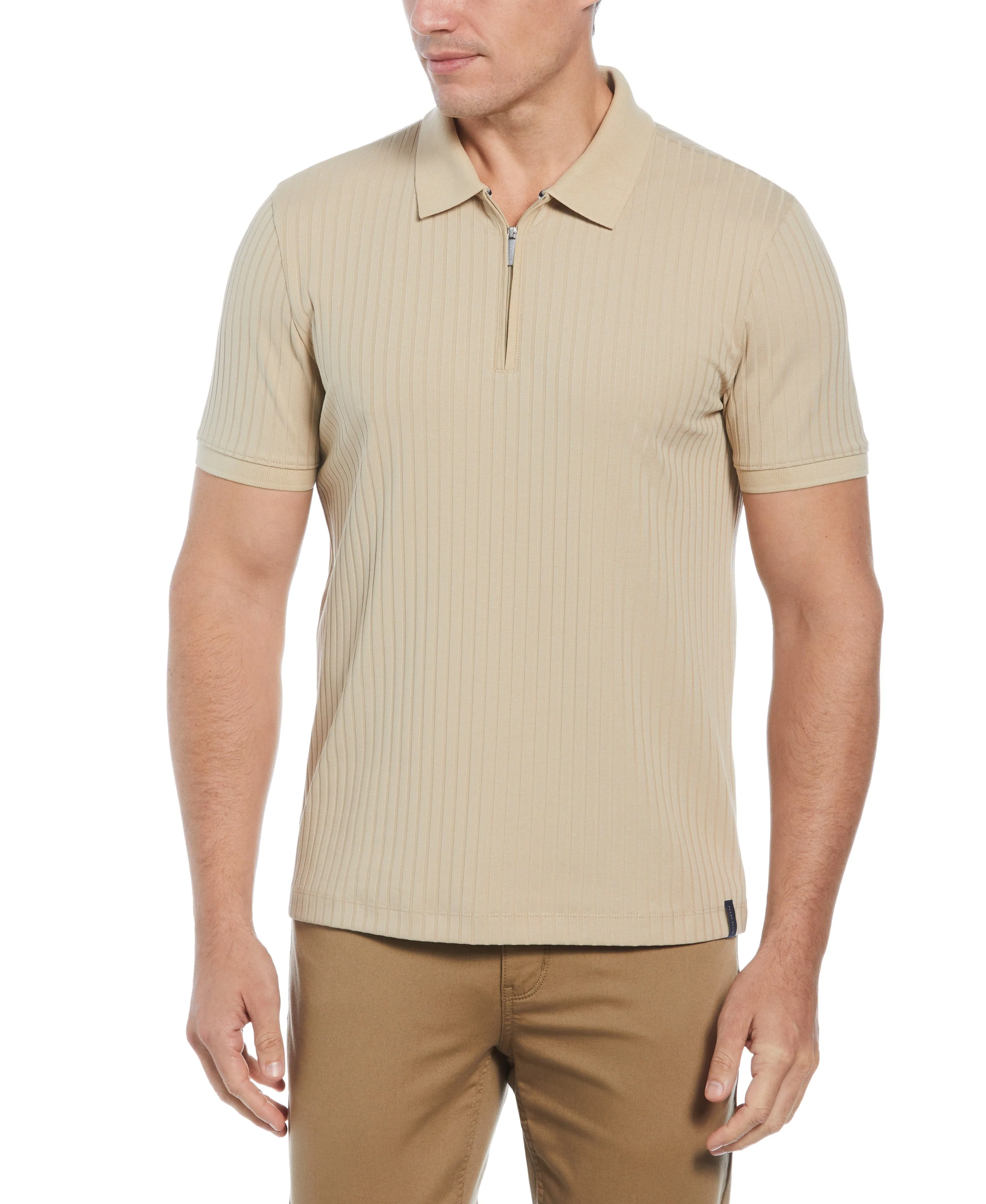 Quarter Zip Ribbed Polo