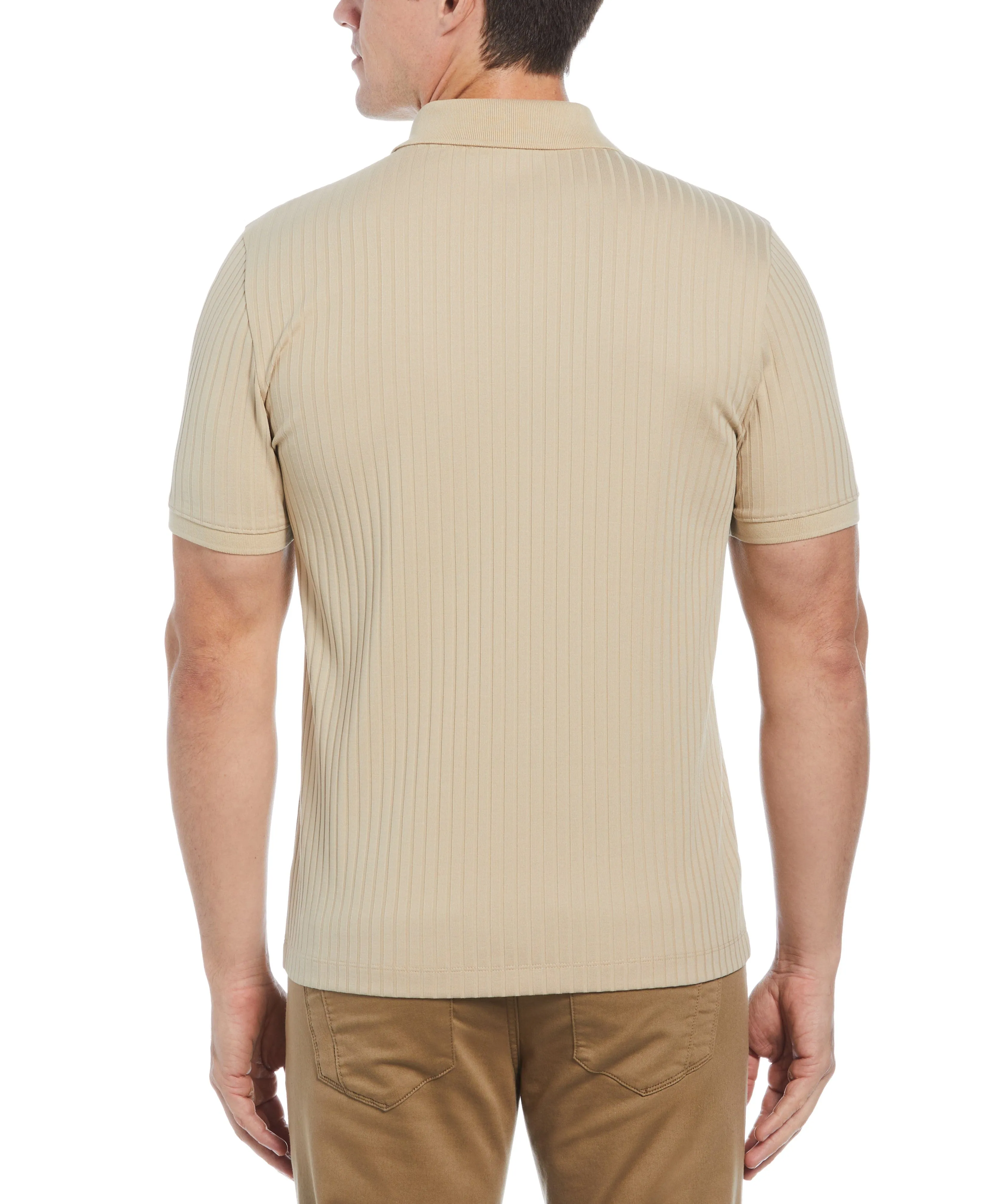 Quarter Zip Ribbed Polo
