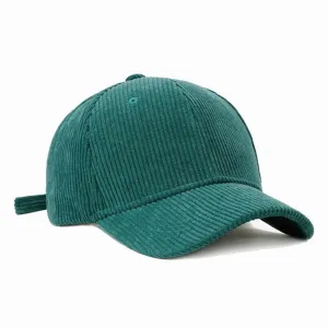 "CAP" Casquette Baseball Snapback en Velour Vert - URB1™