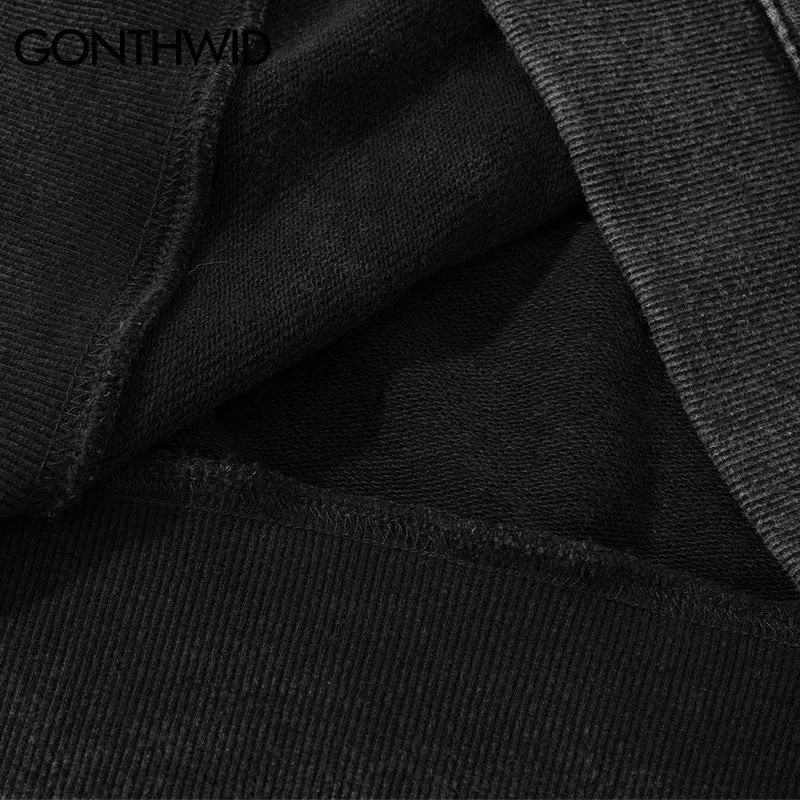 "CHOIZE" Sweat-shirt Hoodie à capuche Noir Délavé - URB1™