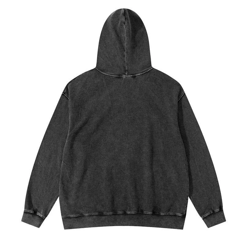 "CHOIZE" Sweat-shirt Hoodie à capuche Noir Délavé - URB1™