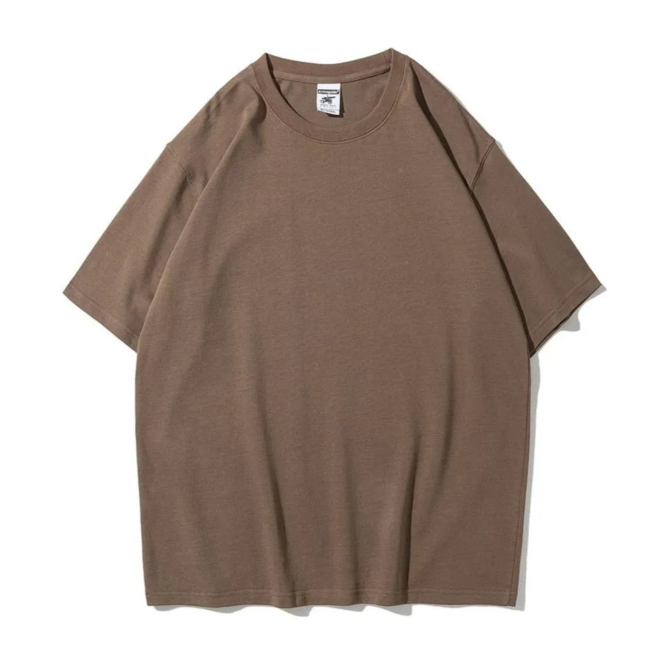 "ESSENTIAL" T-SHIRT BASIQUE UNI GRIS FONCÉ STREETWEAR - URB1™