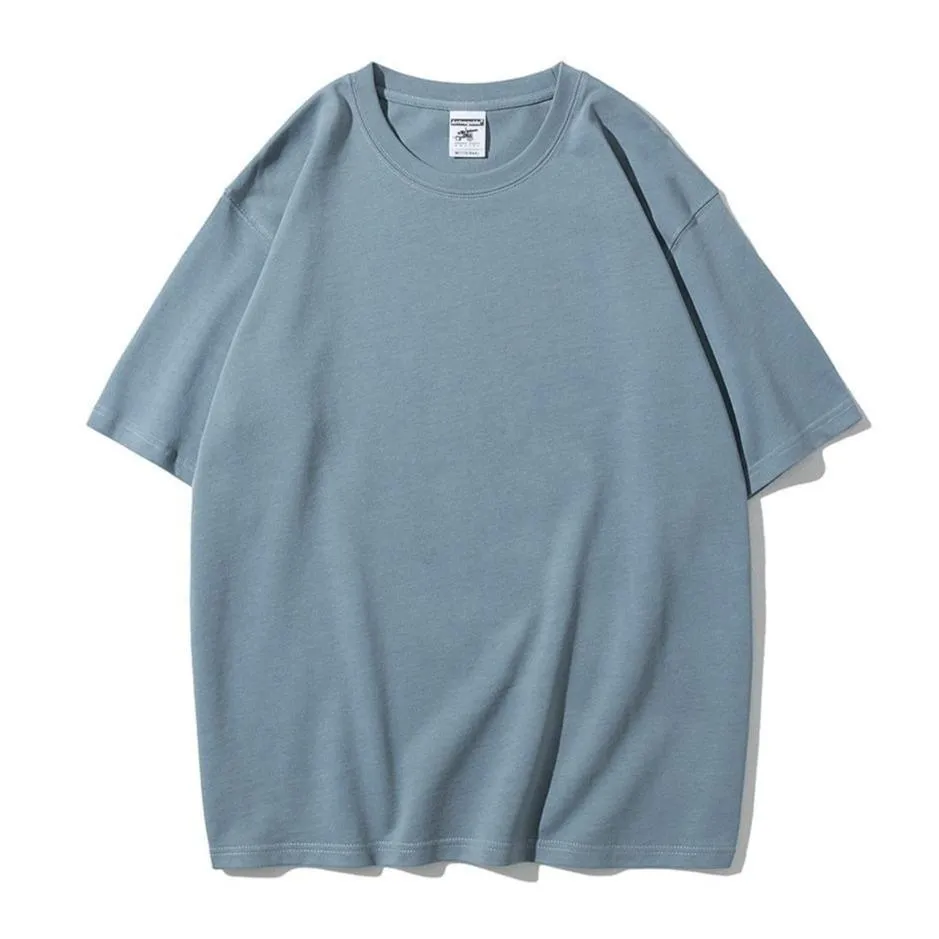 "ESSENTIAL" T-SHIRT BASIQUE UNI GRIS FONCÉ STREETWEAR - URB1™