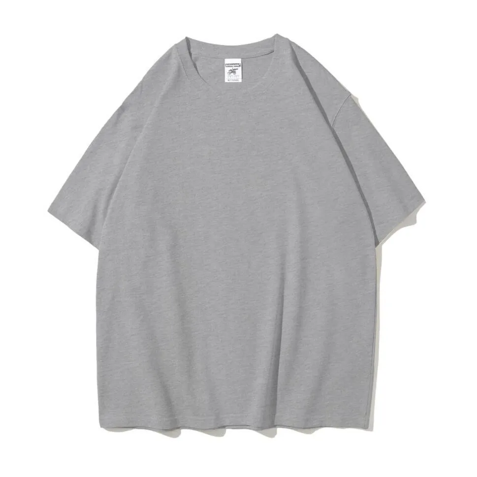 "ESSENTIAL" T-SHIRT BASIQUE UNI GRIS FONCÉ STREETWEAR - URB1™