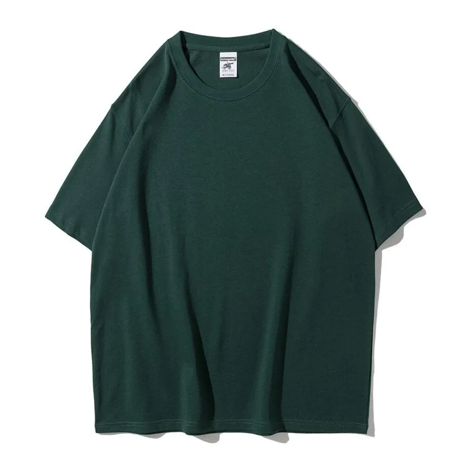 "ESSENTIAL" T-SHIRT BASIQUE UNI GRIS FONCÉ STREETWEAR - URB1™