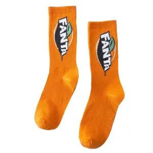 "FANTA"  Chaussettes Orange Montantes Streetwear - URB1™