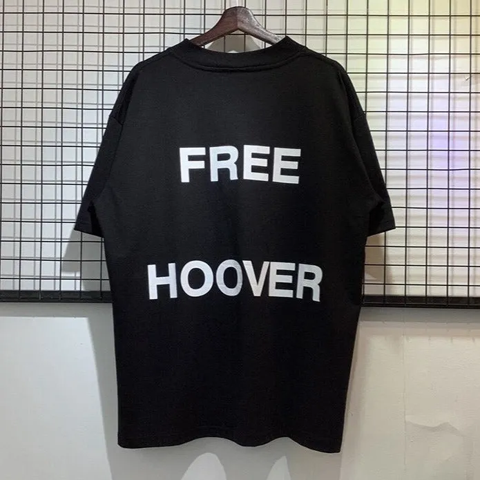 "FREE HOOVER" T-shirt Oversize Coupe large Noir - URB1™