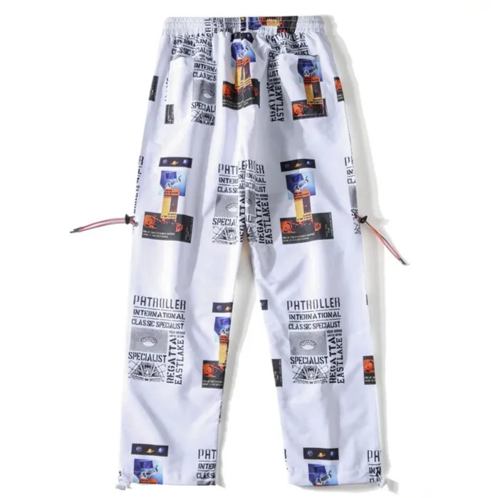 "PATROLLER" PANTALON CARGO BLANC STREETWEAR - URB1™