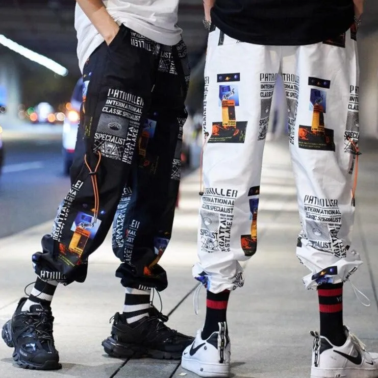 "PATROLLER" PANTALON CARGO BLANC STREETWEAR - URB1™