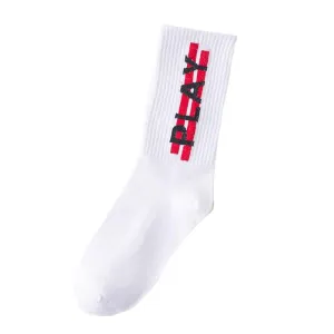 "PLAY" Chaussettes Blanches Montantes Streetwear - URB1™