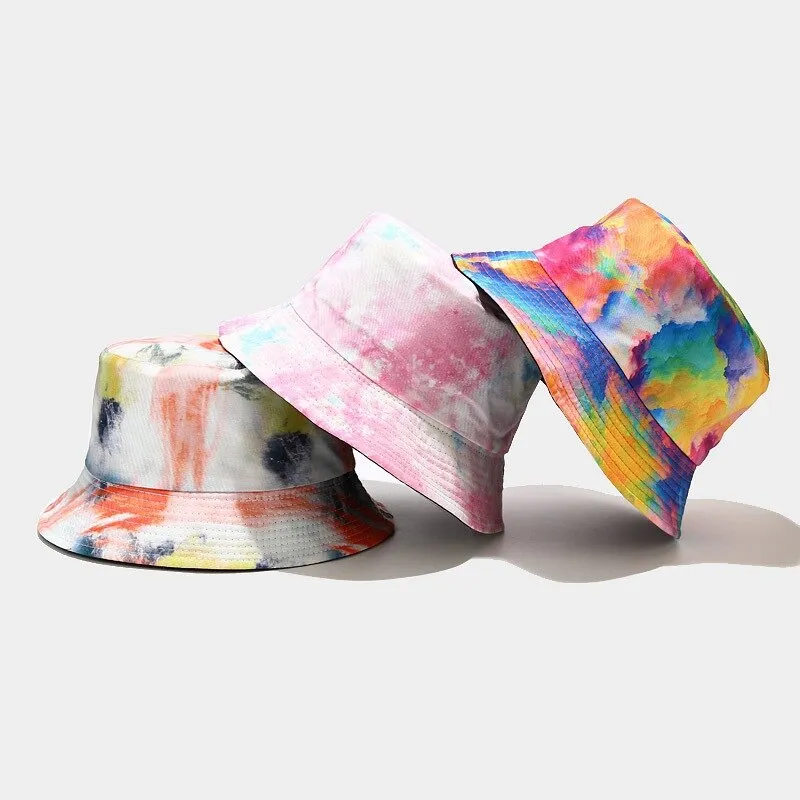 "TIE AND DYE" Chapeau Bob Imprimé Rose Délavé - URB1™