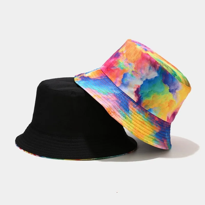 "TIE AND DYE" Chapeau Bob Imprimé Rose Délavé - URB1™
