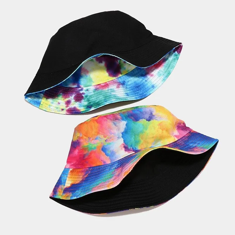 "TIE AND DYE" Chapeau Bob Imprimé Rose Délavé - URB1™