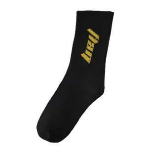 "UEH" Chaussettes Noires Jaunes Montantes Streetwear - URB1™