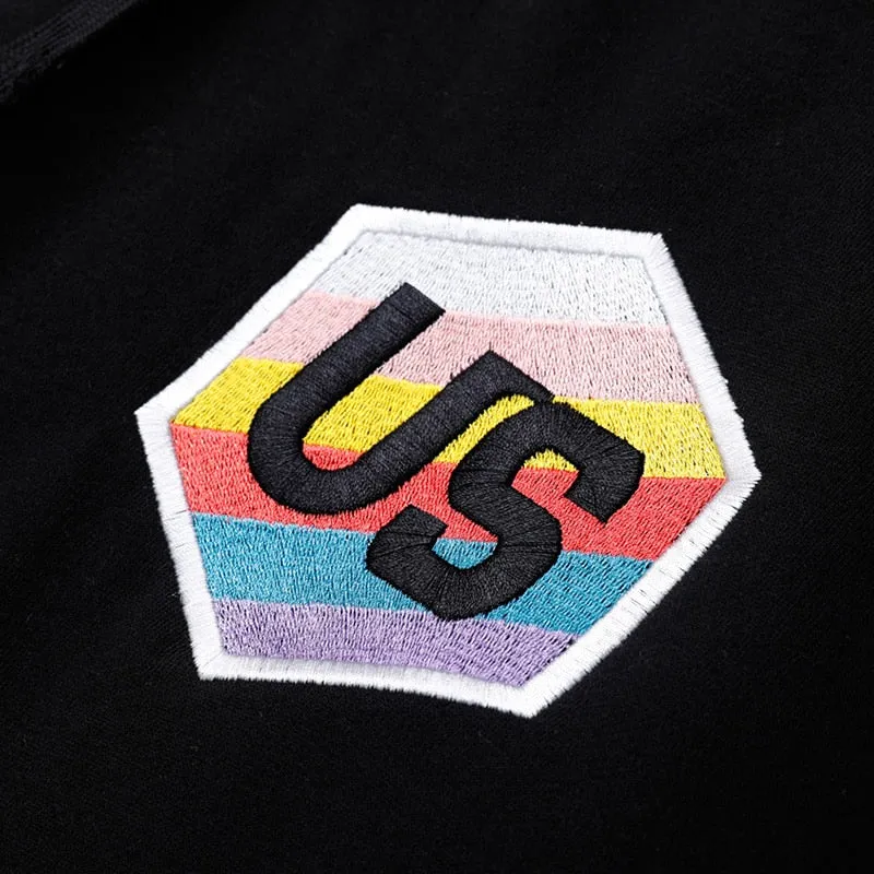"US" Sweat-shirt Hoodie à capuche noir - URB1™